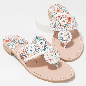Jack Rogers Floral Whipstitch Sandal